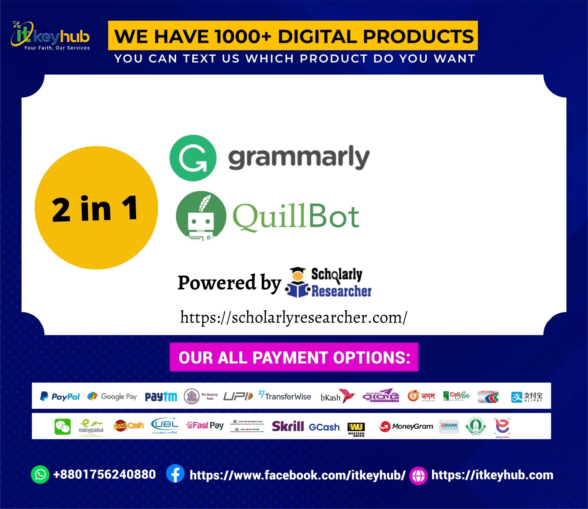 Grammarly & QuillBot Premium Account (2 In 1 Package) – ITKeyHub